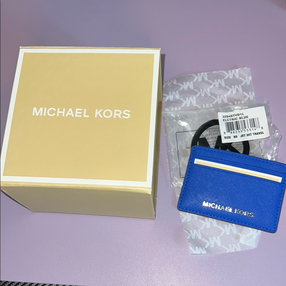Michael Kors Jet Set Electric Blue Card Holder
